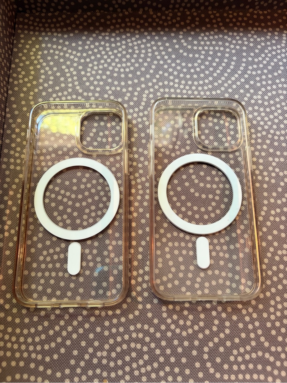 Two iPhone 13/14 mini bumper cases